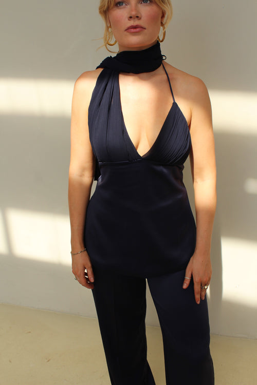 Luna Satin Halter Top